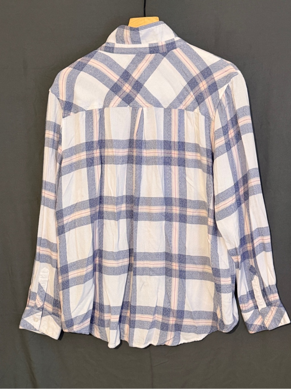 Rails White Plaid Button-Up Blouse with Blue and Pink Stripes - Picture 4 of 5